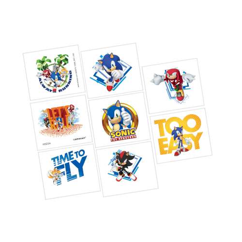 Sonic The Hedgehog Temporary Tattoos